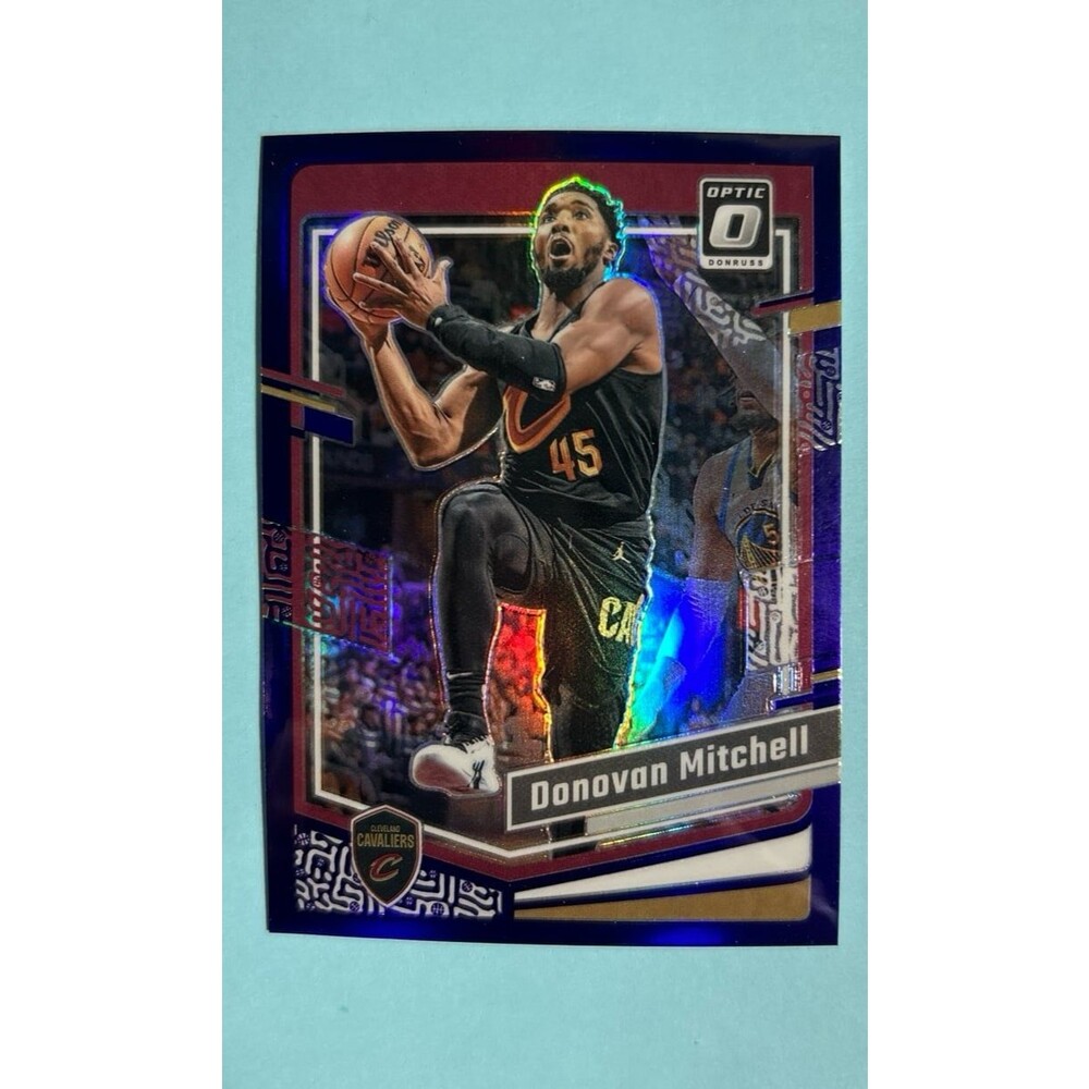 2023-24 Panini Optic Purple parallel Donovan Mitchell Cavs card #26